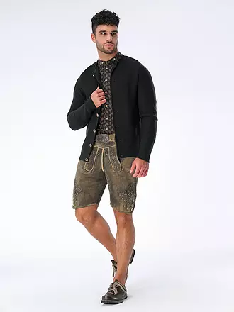 GOTTSEIDANK | Gilet traditionnel en tricot Anselm | dunkelgrün